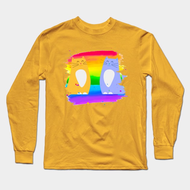 RAINBOW CATS Long Sleeve T-Shirt by Absolute Will